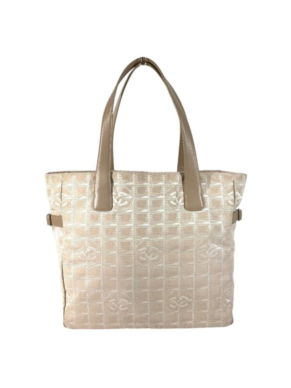 Chanel Shoulder Bag New Travel Line GM Nylon Canvas Beige